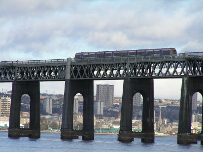 Tay Bridge with train